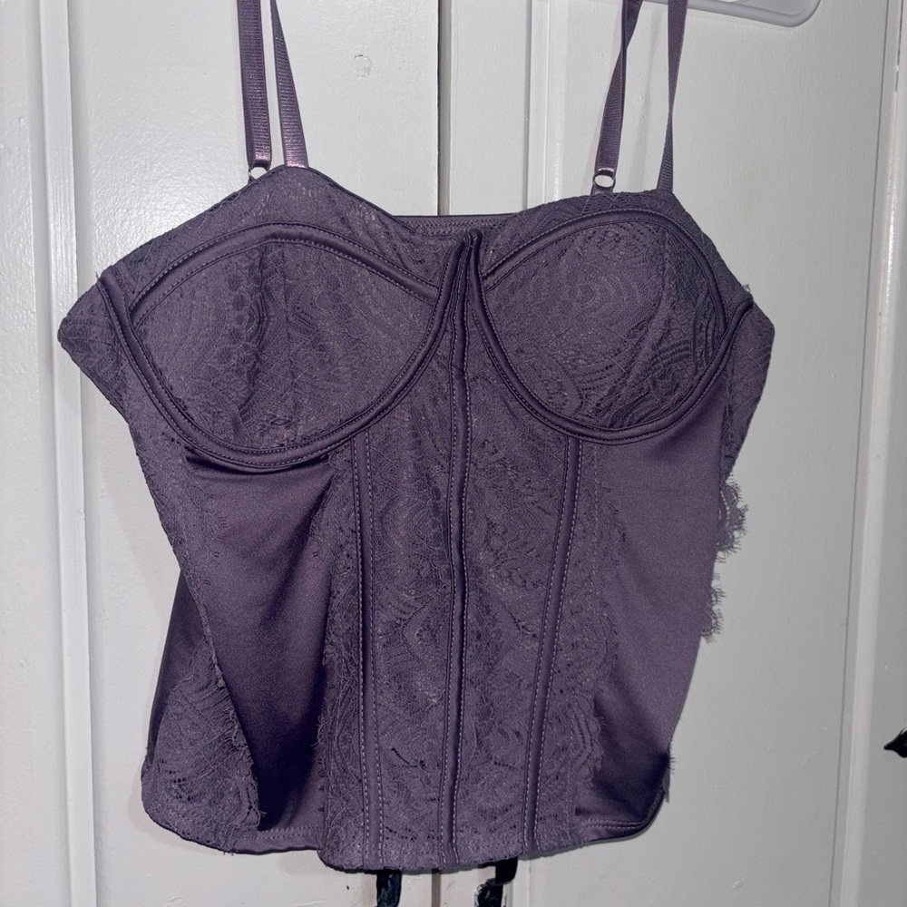 No Boundaries Purple Lace Bustier